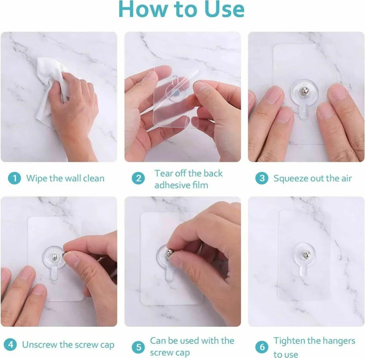 Self Adhesive Strong Screw Wall Hook Sticker